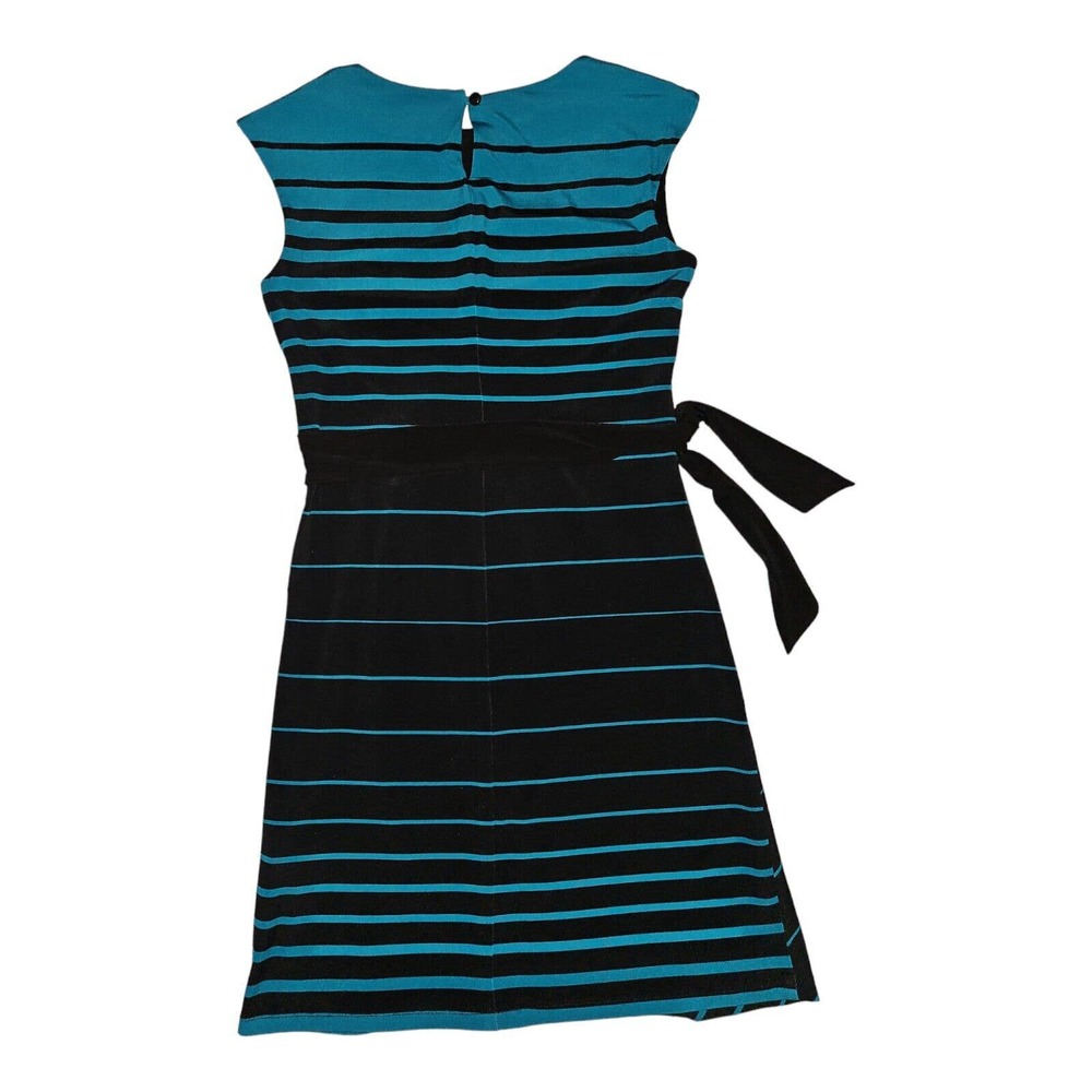 R&K Pencil Dress Petite Medium Women's Sleeveless Self Tie Belt Casual Preppy - Picture 7 of 8